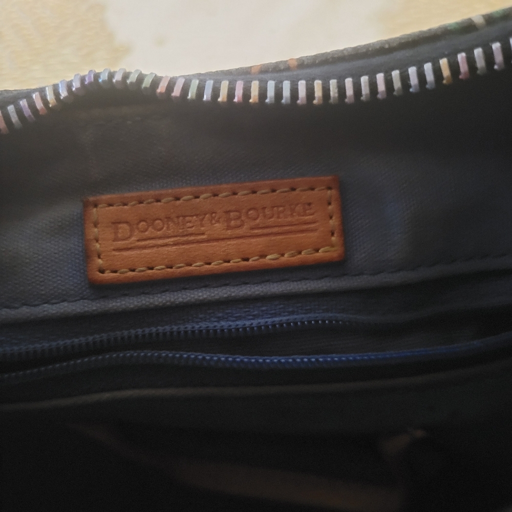 Dooney & Bourke Vintage Multicolor Mongrammed Signature Baguette Bag Tote Purse. - Picture 7 of 9